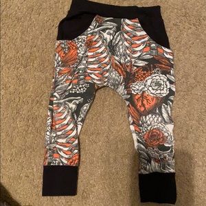 Charlie and chumps skeleton flower pants